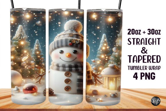 3D Christmas Tumbler Wrap for 20oz Projects