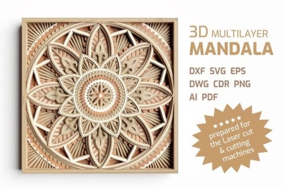 3D Layered Mandala Shadow Box for Laser Cutting: A Brand Designer’s Perspective