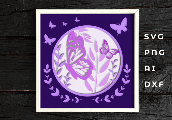 3D SVG Butterfly Shadow Box for Real Crafting Projects