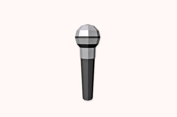 3D SVG Gift Box Asset: DIY Microphone Trophy for Creative Branding