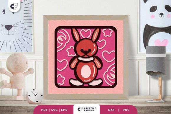Balloon Rabbit 3D SVG for Baby-Themed Designs