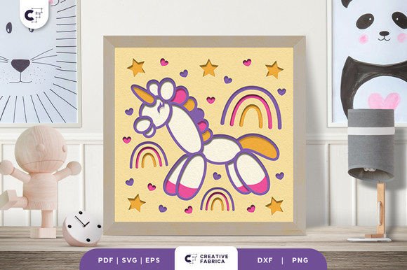 Balloon Unicorn 3D SVG for Baby-Themed Merch