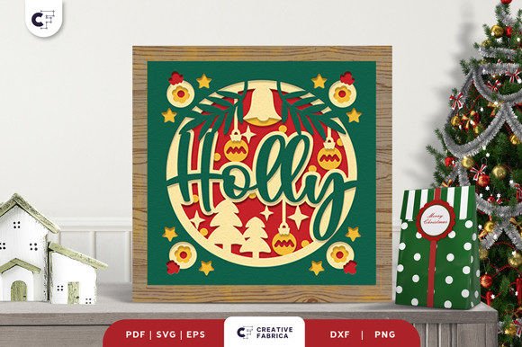 Christmas Holly Sign 3D SVG: A Festive Design Asset for Marketers