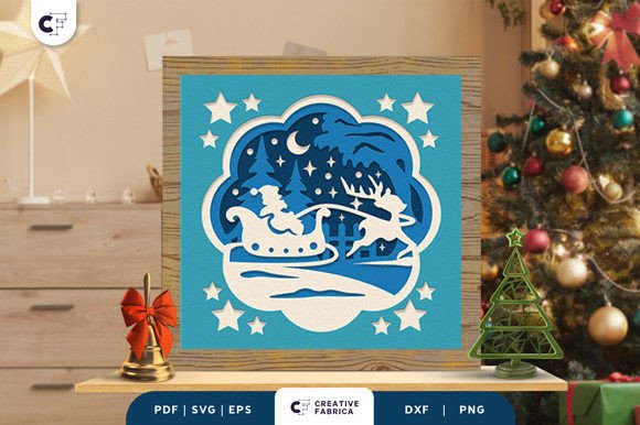Christmas Santa Sleigh 3D Light Box Embroidery Design Review