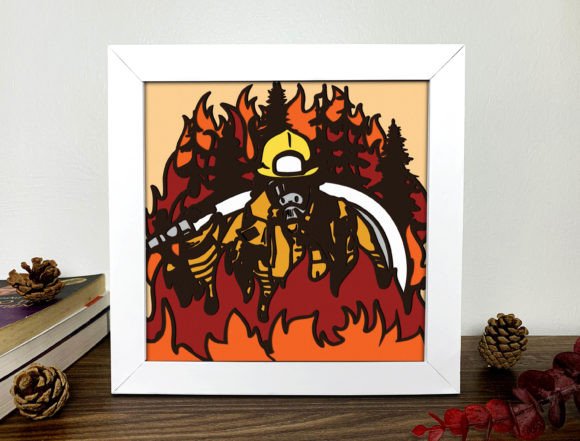 Firefighters Shadow Box 3D Svg Review for Real Projects