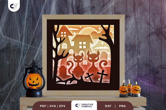 Halloween Black Cat 3D SVG for Seasonal Graphic Design