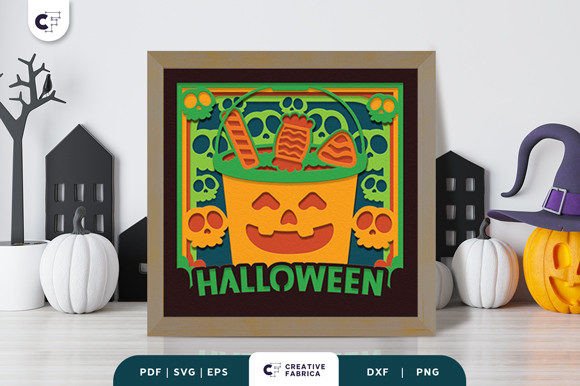 Halloween Candy Bucket 3D SVG for Real-World Crafting