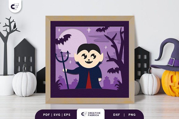 Halloween Vampire Kid 3D Shadow Box Review for Real Projects