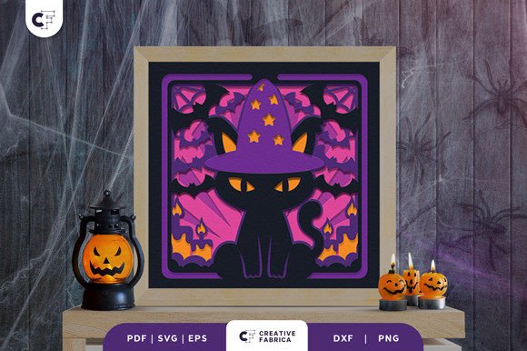 Halloween Wizard Cat 3D SVG Review for Seasonal Design Projects
