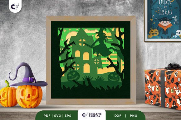 Haunted Forest 3D Paper Cut Shadow Box Review for Embroidery Projects
