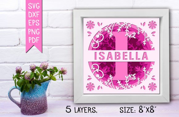 “I” 3D Flower Split Monogram Shadow Box: A Brand Designer’s Perspective