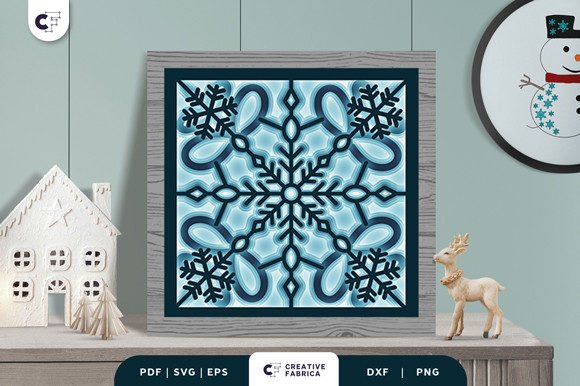 Intricate Snowflake 3D SVG for Winter-Themed Editorial Design