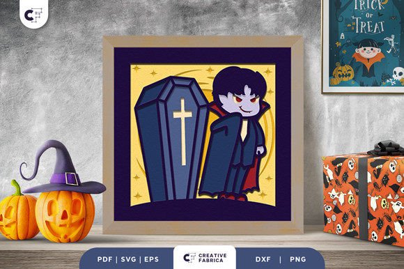 Kawaii Vampire 3D SVG for Halloween Campaigns