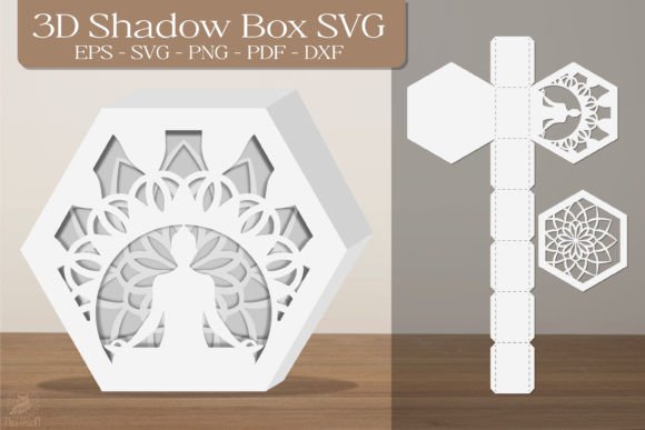 Namaste Mandala 3D Shadow Box SVG – A Versatile Graphic Design Asset