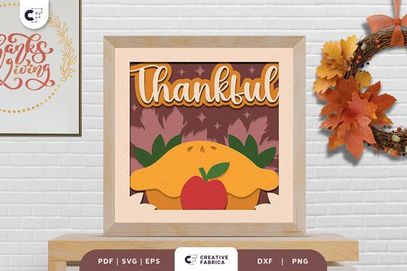 Thanksgiving Apple Pie 3D Shadow Box