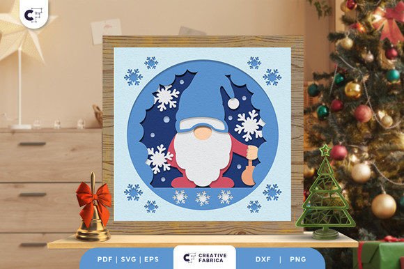 Winter Gnome 3D SVG: A Christmas Design Asset for Content Creators