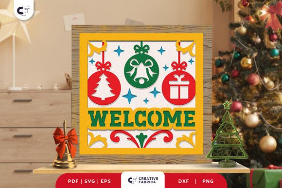 Winter Welcome Sign 3D SVG for Christmas Creations